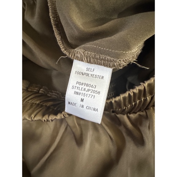 GILLI Brown Satin Joggers Size Medium - Picture 9 of 9